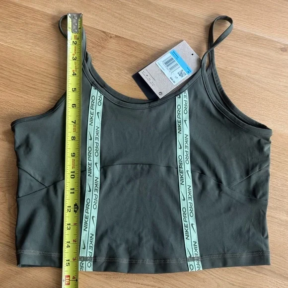 Nike Pro Olive Green Sports Bra - Picture 3 of 5